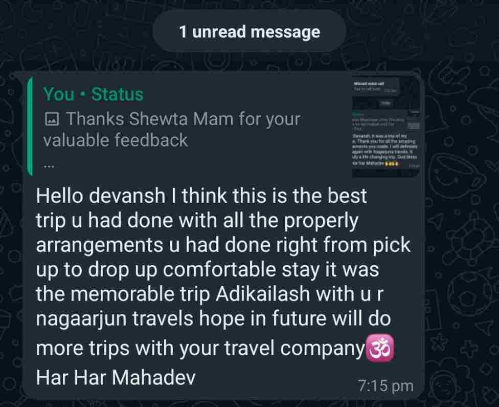 Nagarjuna Travels Customer Testimonial 25
